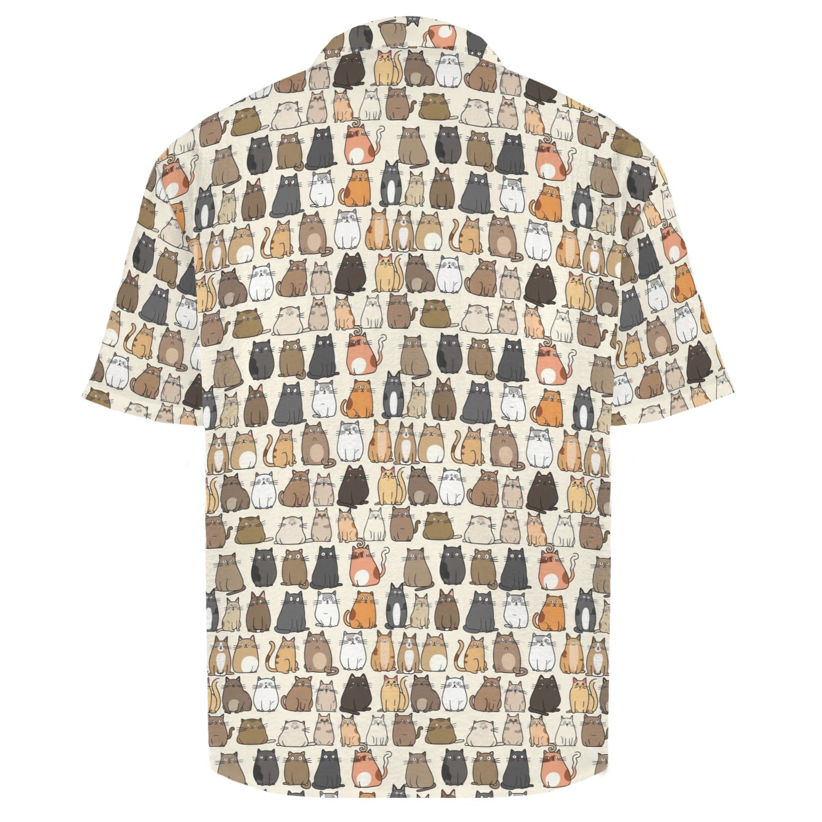 Lots Of Cats Men's Crinkle Hawaiian Shirt