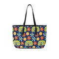 Hippie Caravan PU Leather Tote Bag Large One Size Leather Tote Bag-Large Printed Offshore