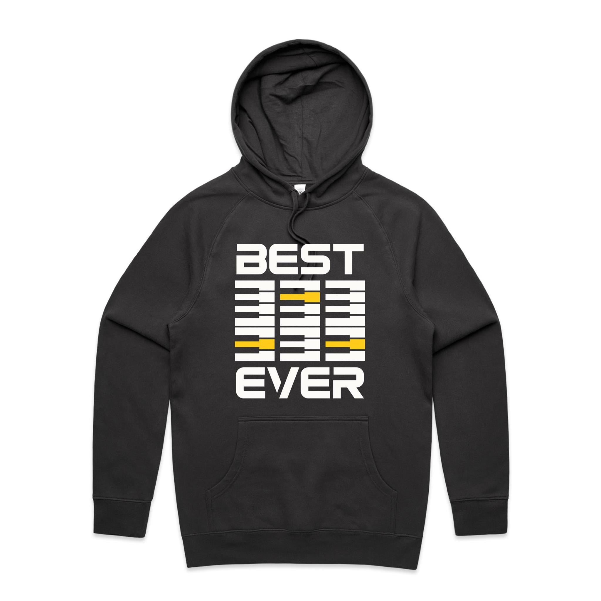 Best Dad Ever, Piano Keyboard - Mens Hoodie Coal Mens Hoodie Dad Music Printed In Australia