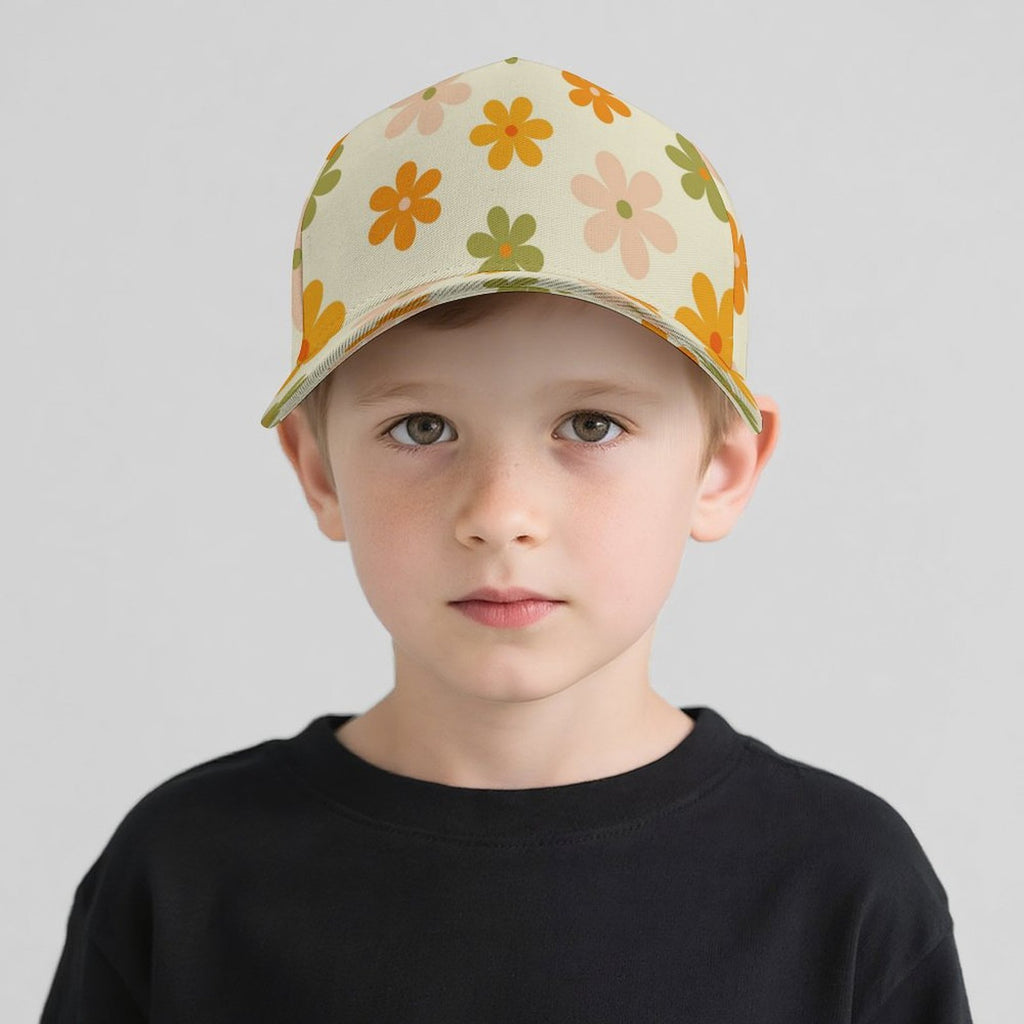 Cute Daisies Kids Baseball Cap Kids Baseball Hat Plants Printed Offshore