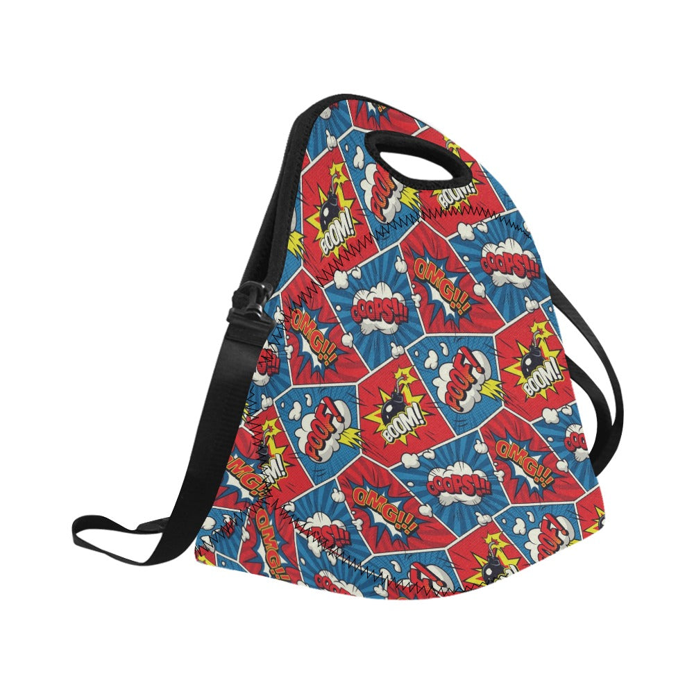 Comic Book Pop - Neoprene Lunch Bag Neoprene Lunch Bag Printed Offshore