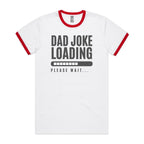 Dad Joke Loading - Staple Ringer Tee White Red Ringer T-Shirt Dad Printed In Australia