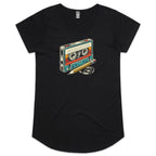Cassette Tape And Pencil - Womens Scoop Neck T-Shirt