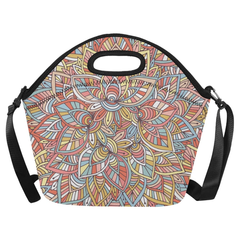 Colour Floral - Neoprene Lunch Bag One Size Neoprene Lunch Bag Printed Offshore