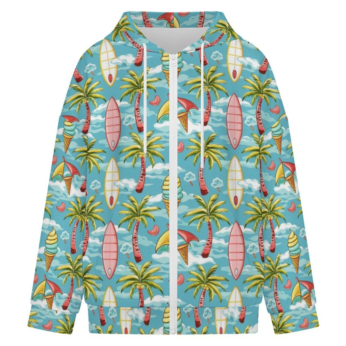 Summer Surf Women's Full-Zip Hoodie