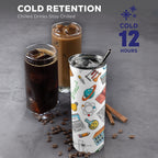 Science Time 20oz Tall Skinny Tumbler with Lid and Straw
