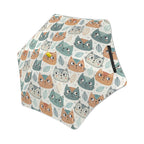 Cute Cat Faces Kids Safe Round Corner Umbrella One Size Kids Safe Round Corner Umbrella animal Printed Offshore