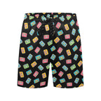 Colourful Cassettes Men's Mid-Length Beach Shorts Men's Mid-Length Beach Shorts Music Printed Offshore Retro