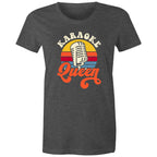 Karaoke Queen - Womens T-shirt Asphalt Marle Womens T-shirt Music Printed In Australia