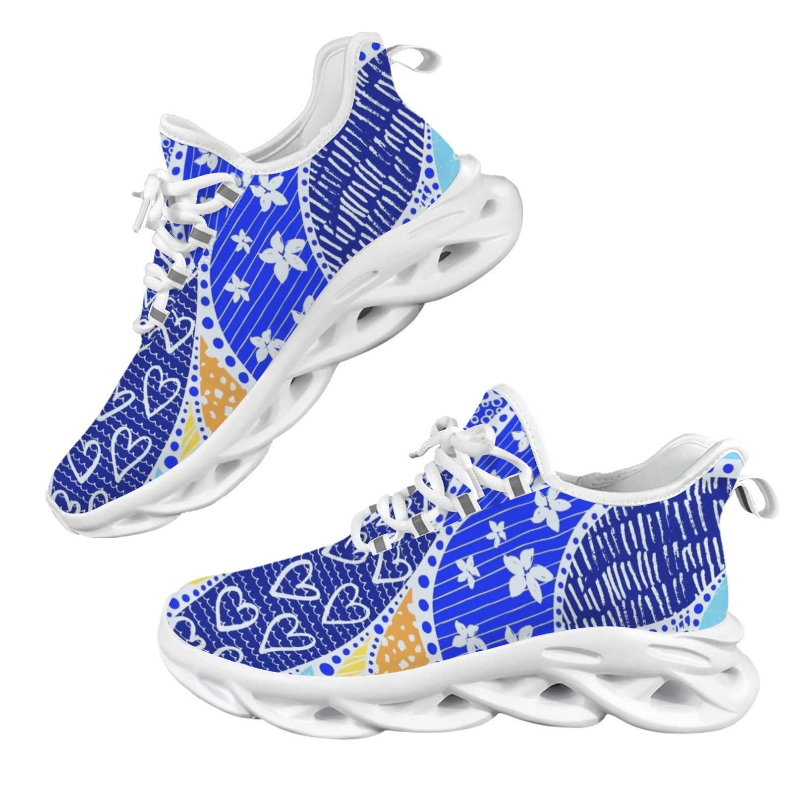 Blue Swirl Women's Twisted Sole Sneakers