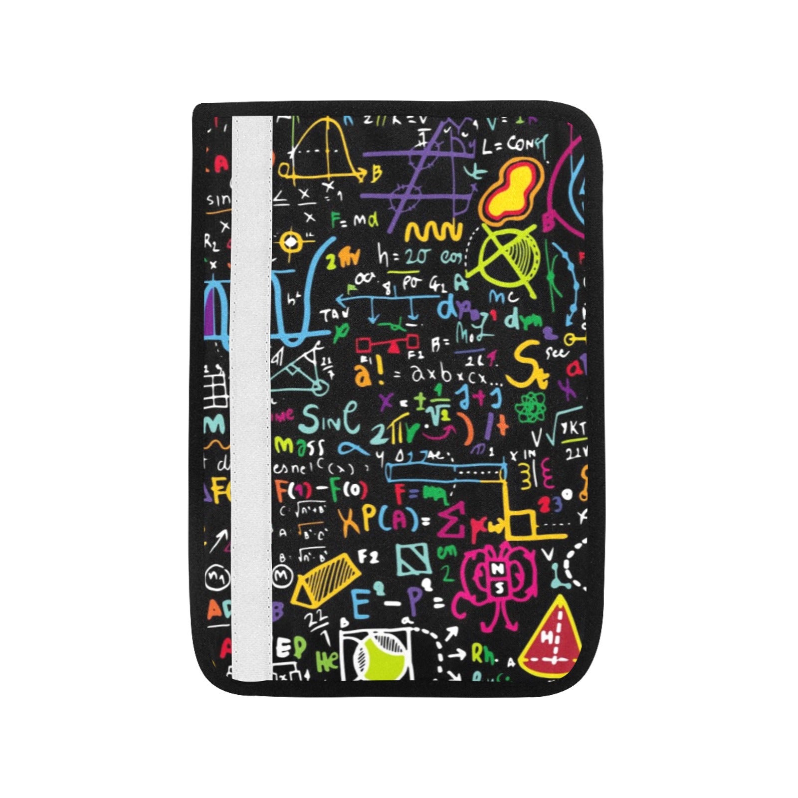 Math Scribbles Car Seat Belt Cover 7''x10'' (Pack of 2) Car Seat Belt Cover 7x10 (Pack of 2) Maths Printed Offshore