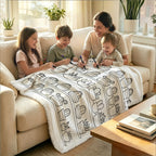 Cactus Plants On Shelves Colour Your Own Blanket 100×150cm
