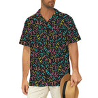 Squiggle Time Men's Short Sleeve Hawaiian Shirt Men's Hawaiian Shirt (New) Printed Offshore