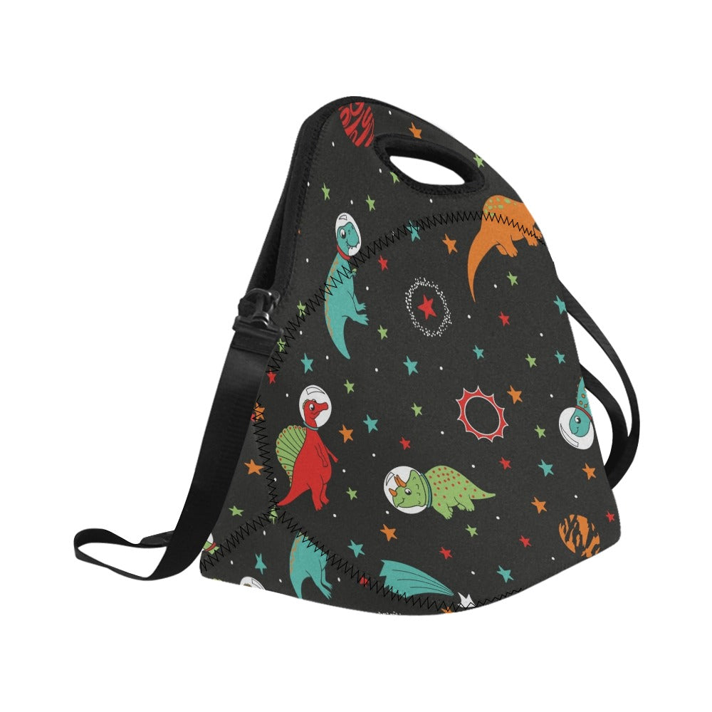 Astronaut Dinosaurs - Neoprene Lunch Bag Neoprene Lunch Bag Printed Offshore