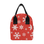 Red Snowflakes, Christmas - Zipper Lunch Bag Zipper Lunch Bag Printed Offshore