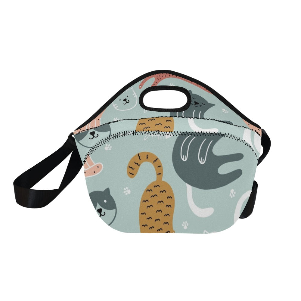 Cat Stretch - Neoprene Lunch Bag Neoprene Lunch Bag Printed Offshore