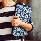 Blue Hawaiian Floral Laptop Sleeve (Multiple Sizes) Laptop Sleeve Plants Printed Offshore