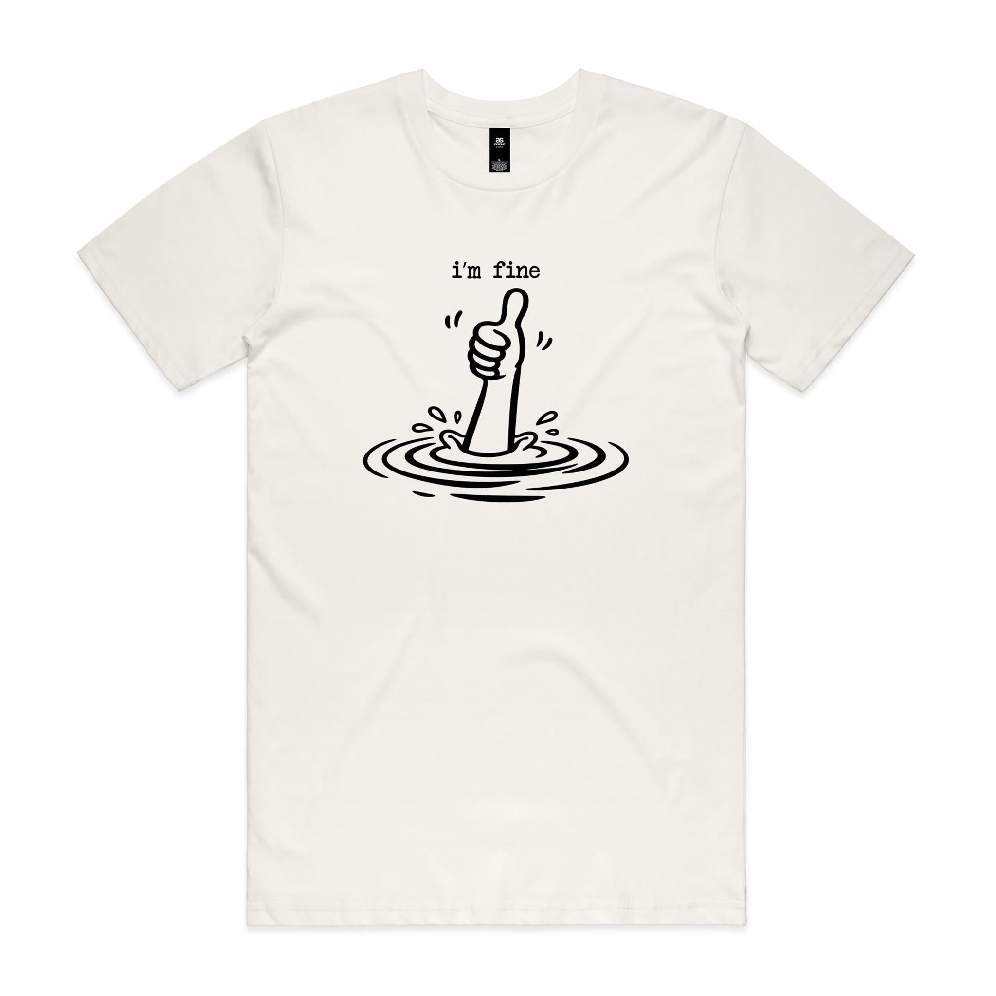 I'm Fine Drowning Thumbs Up Men's AS Colour T-shirt