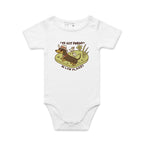 Dachshund, I've Got Friends In Low Places AS Colour Baby Bodysuit White Baby Bodysuit animal Printed In Australia