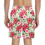 Hibiscus Men's Mid-Length Beach Shorts Men's Mid-Length Beach Shorts Plants Printed Offshore