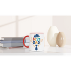 Personalise - Best Dad, Hat And Tie - White 11oz Ceramic Mug Personalised Mug customise Dad Globally Fulfilled personalise