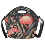 Australian Waratah Flower - Neoprene Lunch Bag One Size Neoprene Lunch Bag Printed Offshore