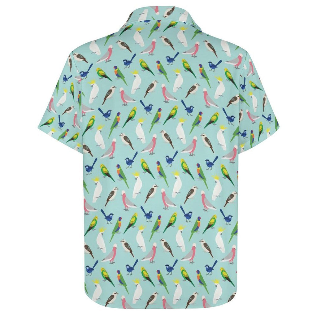 Australian Birds - Women's Short-Sleeve Button Up Shirt