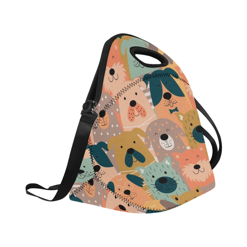 Lots Of Dogs - Neoprene Lunch Bag Neoprene Lunch Bag Printed Offshore