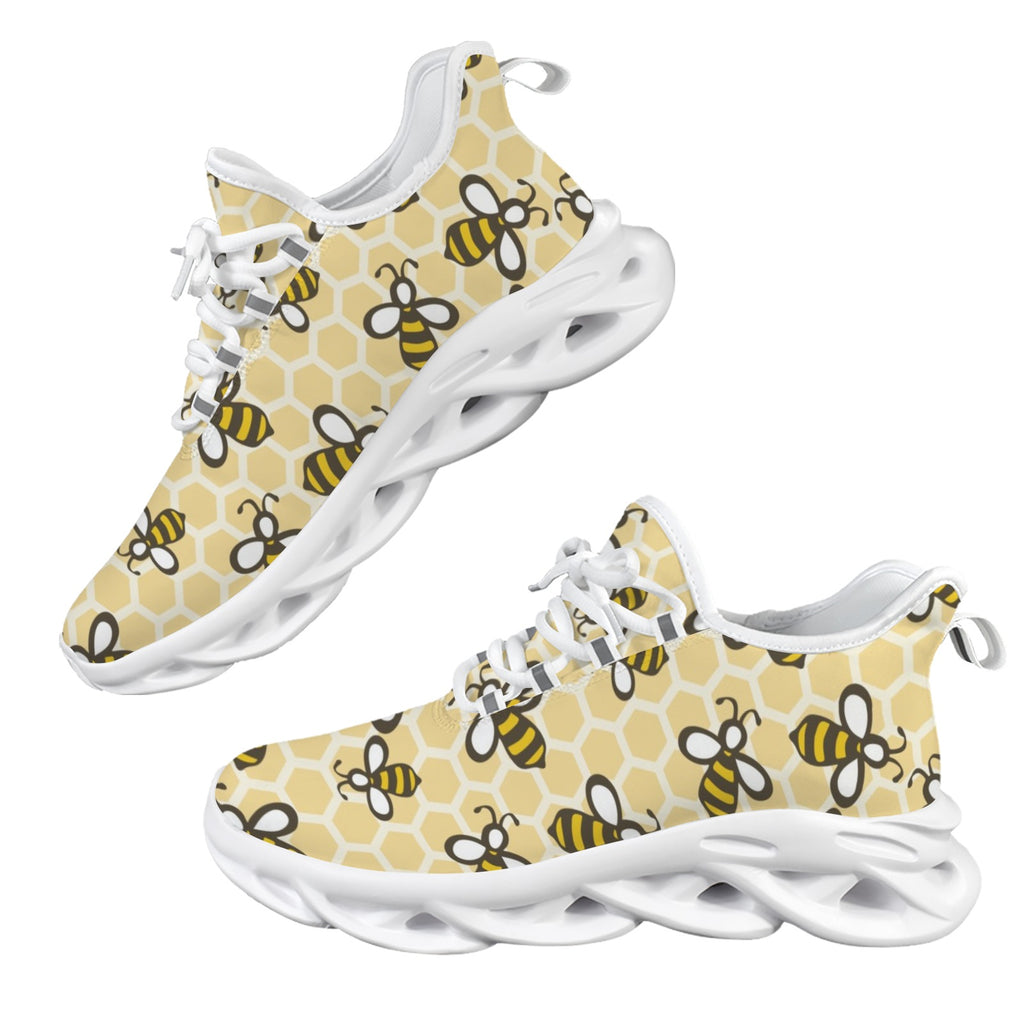 Cute Cartoon Bees Women's Twisted Sole Sneakers