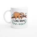 Sloth, I Like Naps White 11oz Ceramic Mug Default Title White 11oz Mug animal Globally Fulfilled