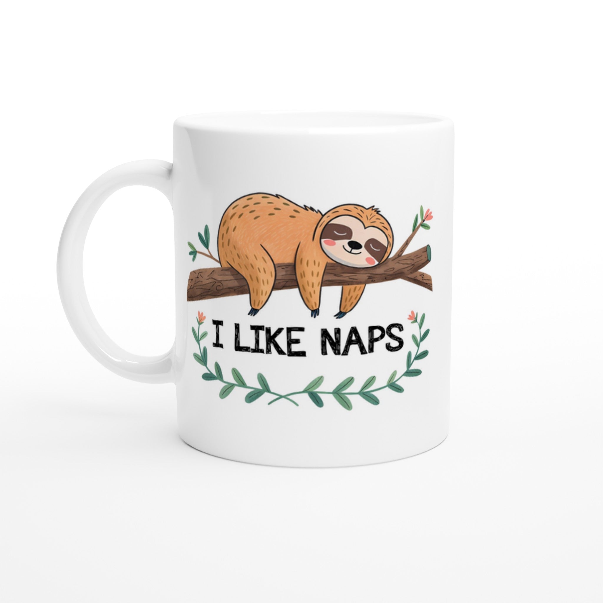 Sloth, I Like Naps - White 11oz Ceramic Mug Default Title White 11oz Mug animal Globally Fulfilled