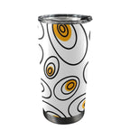Abstract Eggs - 20oz Mobile Tumbler with Lid (Black Lock) One Size 20oz Travel Mug Food Printed Offshore