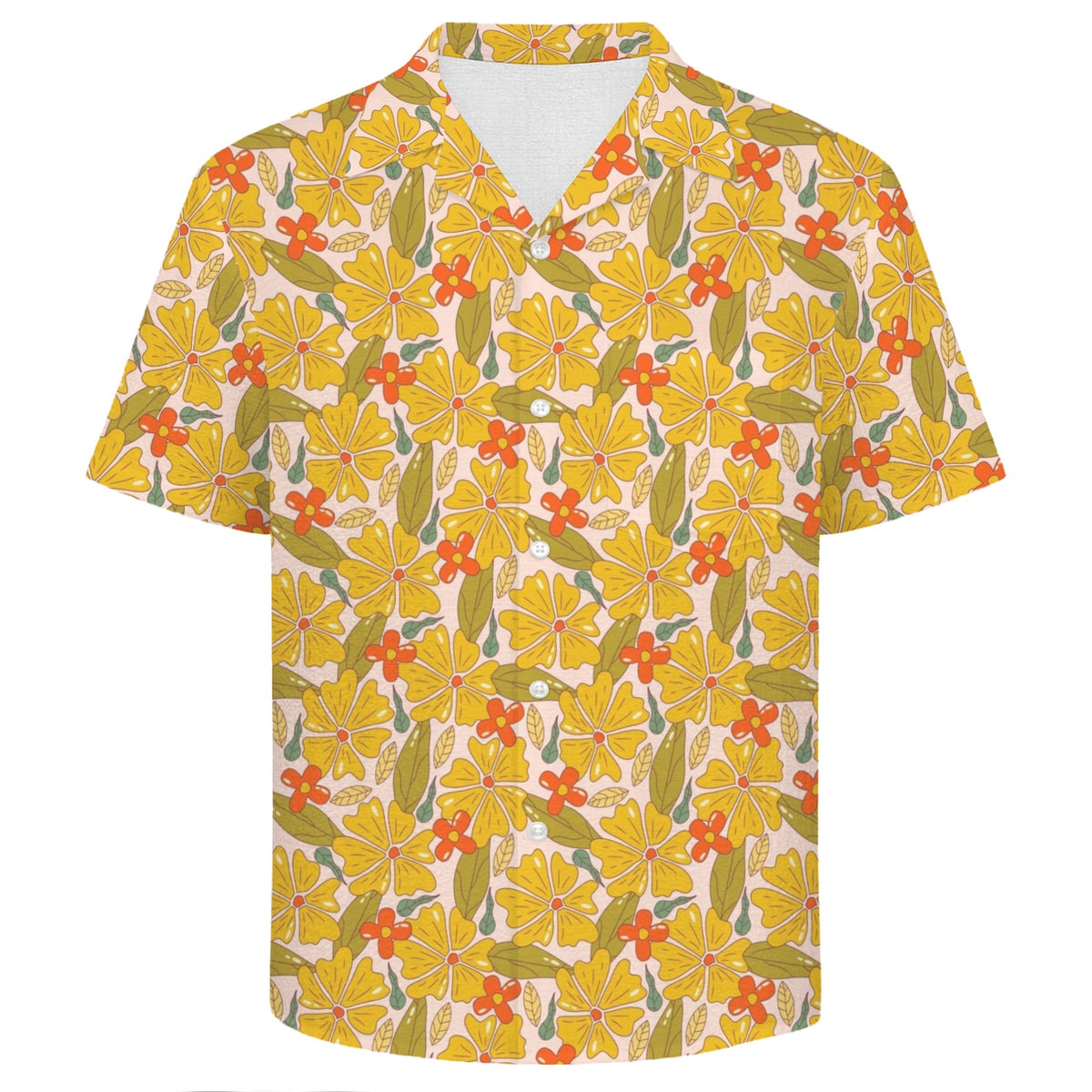 Trippy Floral Men's Crinkle Hawaiian Shirt