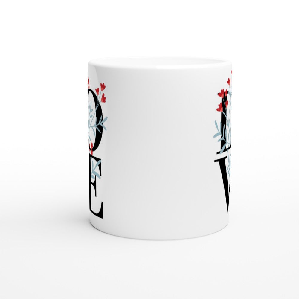 Love - White 11oz Ceramic Mug White 11oz Mug Globally Fulfilled love