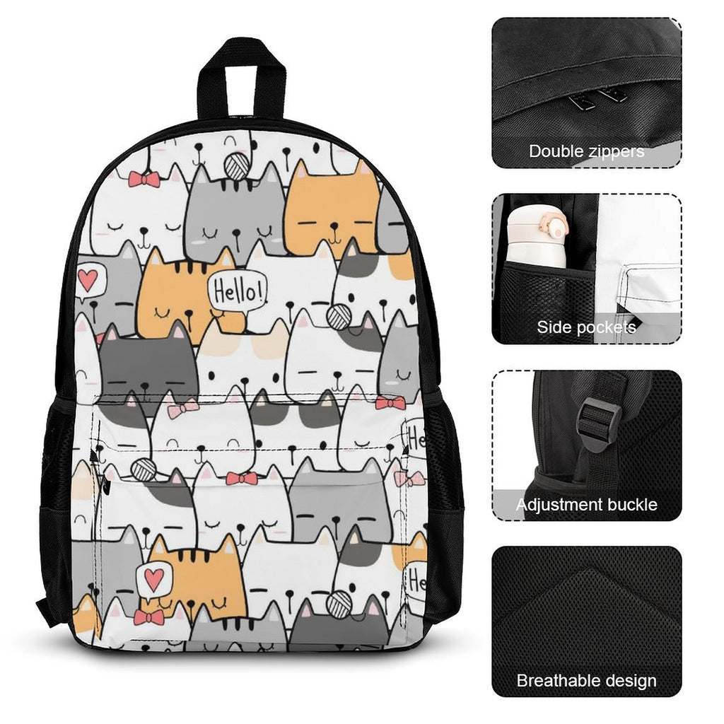 Cat Hello - Three Piece Backpack Set