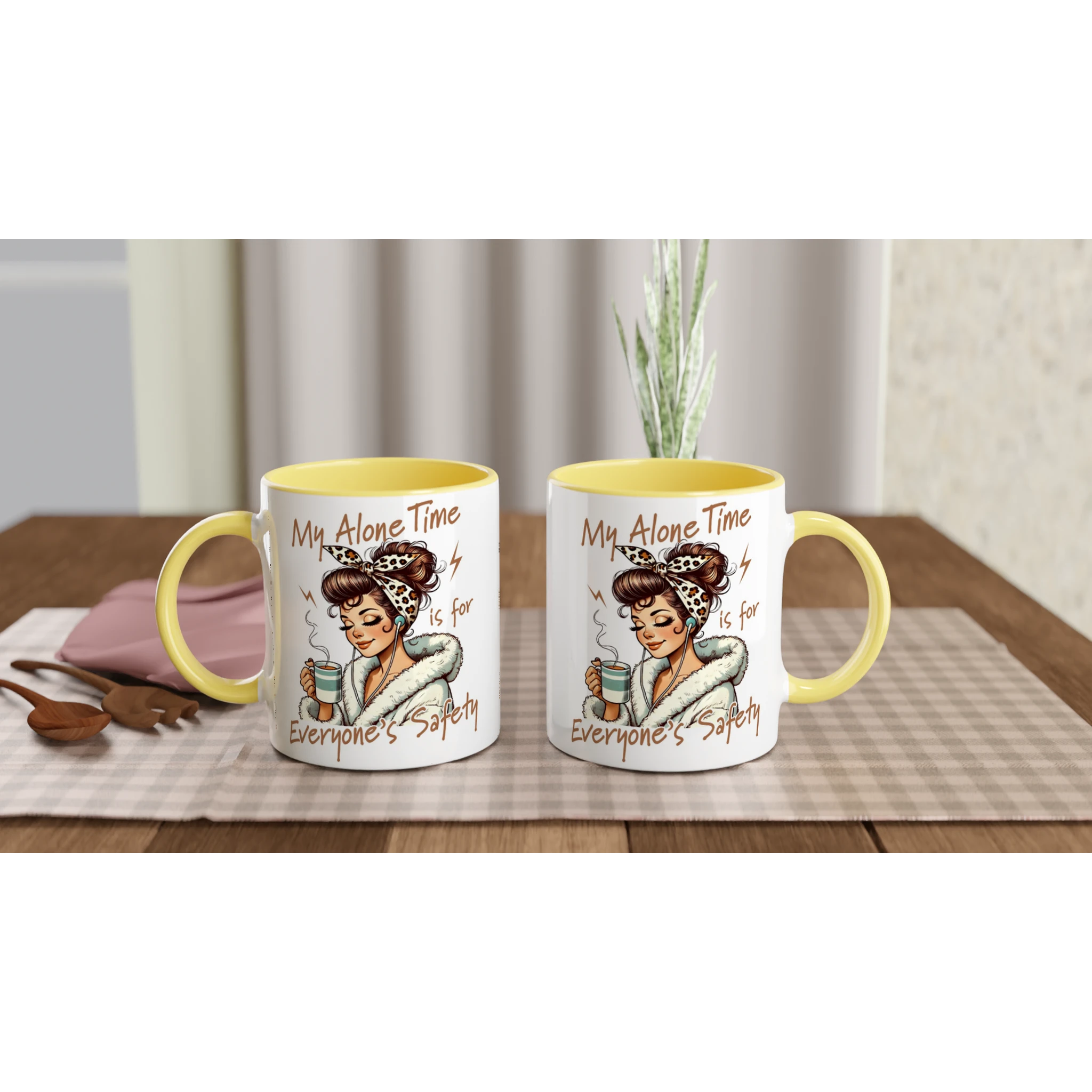 Personalised My Alone Time Is For Everyone's Safety 11oz Ceramic Mug Personalised 11oz Mug Globally Fulfilled