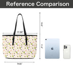 Avocado Love PU Leather Tote Bag Large Leather Tote Bag-Large Food Printed Offshore