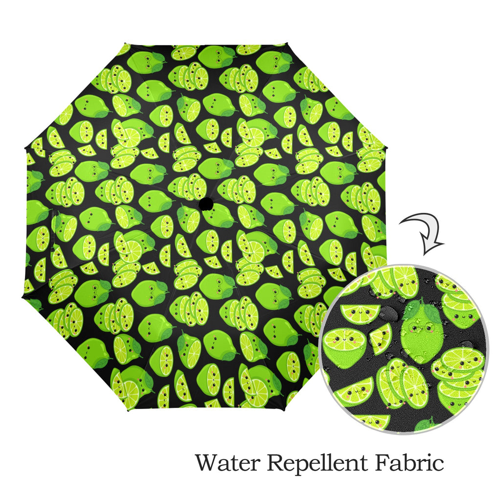 Cute Limes - Semi-Automatic Foldable Umbrella (Model U12) Semi-Automatic Foldable Umbrella (U12)