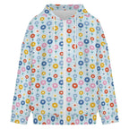 Abstract Cute Flowers Women's Full-Zip Hoodie