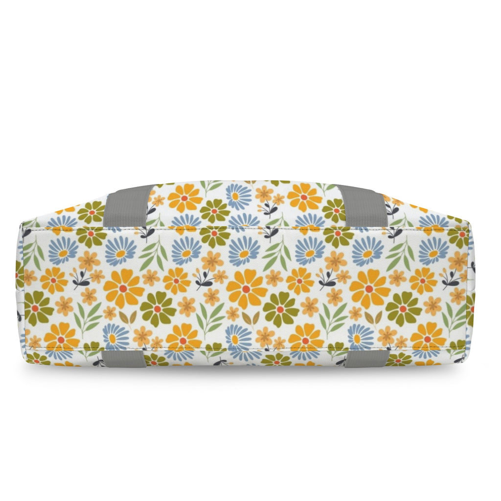 Retro Boho Flower Duffle Bag-Simple (Model 1715) Duffle Bag-Simple (1715)