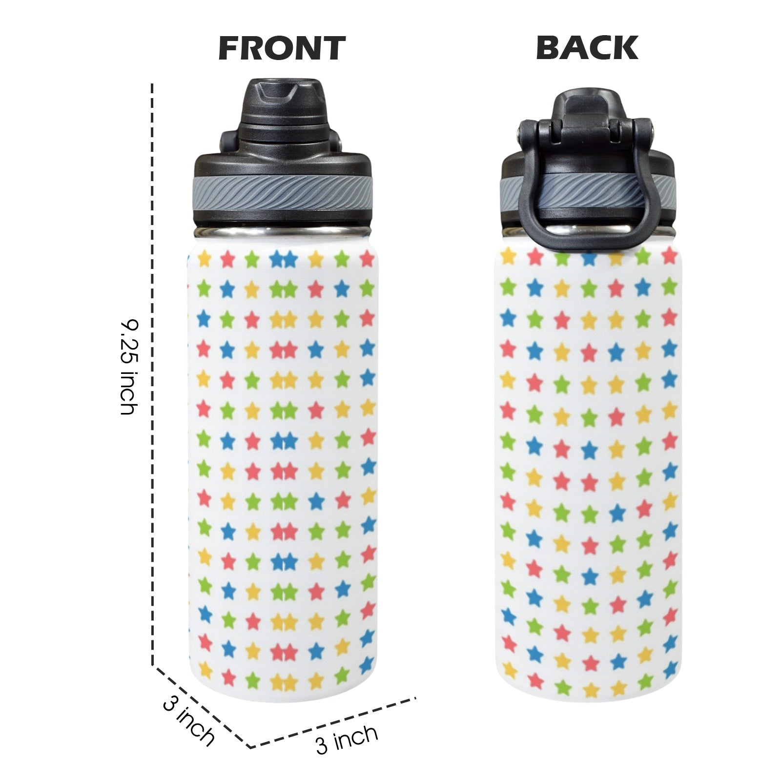 Stars - Insulated Water Bottle with Dual-Use Lid (18oz) Insulated Water Bottle with Dual-Use Lid (18oz) Printed Offshore