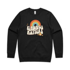 Kindness Matters - AS Colour Stencil Crew Sweatshirt Black Sweatshirt Kindness Printed In Australia Retro