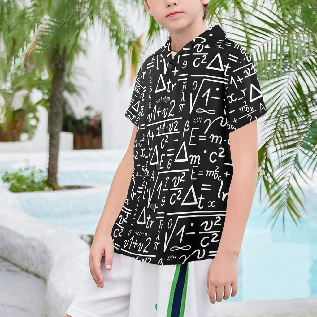 Mathematics Senior Kids Hawaiian Shirt Senior Kids Hawaiian Shirt 8-15 Maths Printed Offshore