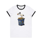 Bin Chicken Australian Ibis AS Colour Women's Ringer Tee