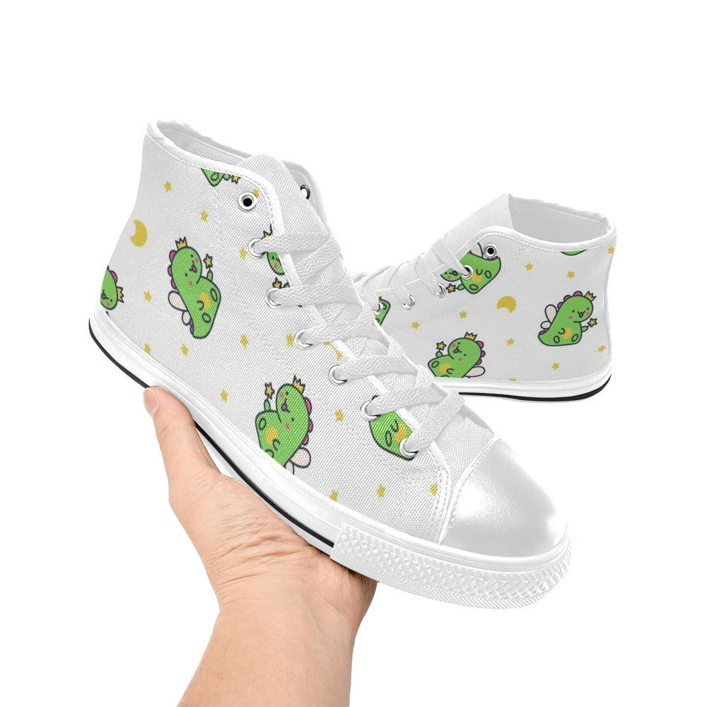 Dinosaur Fairy Women's High Top Canvas Shoes Womens Classic High Top Shoes Printed Offshore