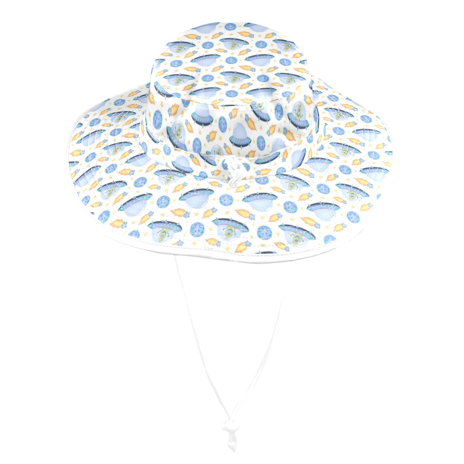 UFO's Wide Brim Bucket Hat Wide Brim Bucket Hat Printed Offshore Sci Fi