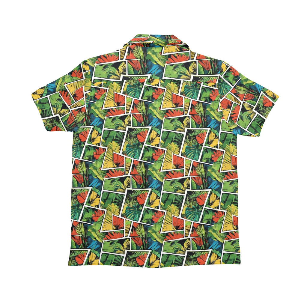 Tropical Comic Book Style Senior Kids Hawaiian Shirt