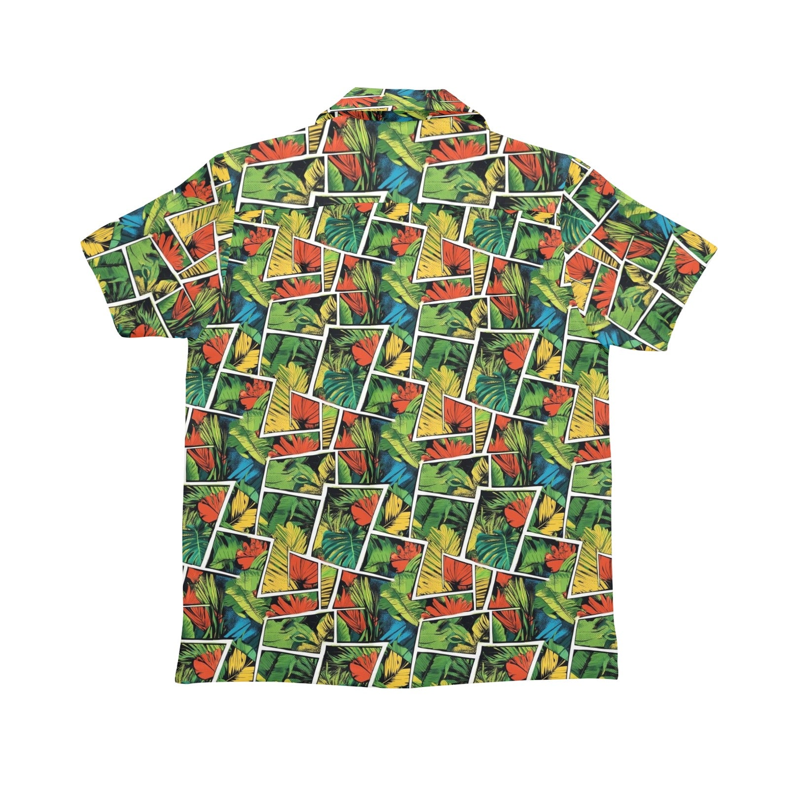 Tropical Comic Book Style Senior Kids Hawaiian Shirt