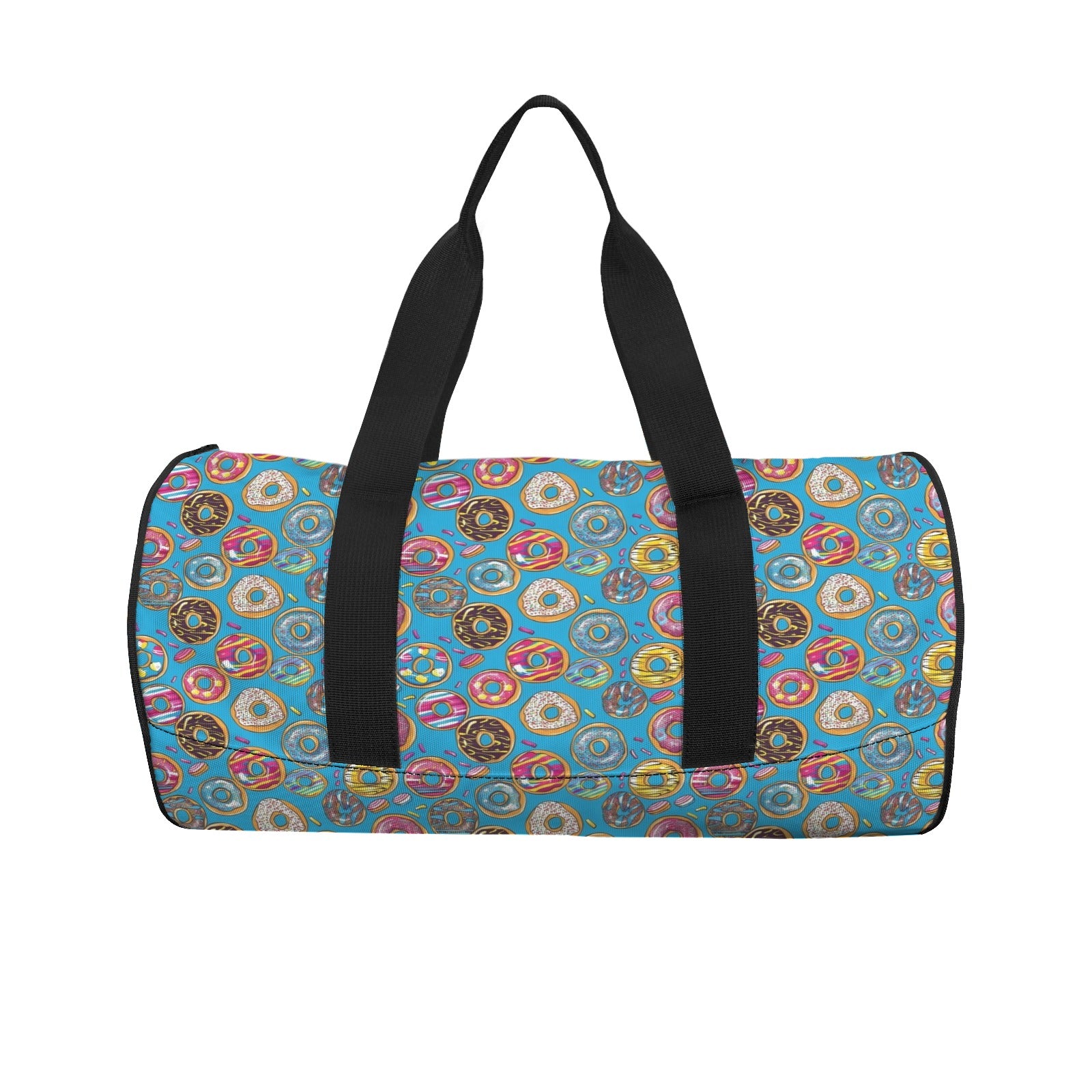 Doughnuts On Blue Duffle Bag Duffle Bag Printed Offshore
