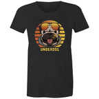 Underdog - Womens T-shirt Black Womens T-shirt animal Printed In Australia
